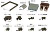 Pit-Road 1/700 SP Series Structure Set 6 (Modern Bunkers, Protective Walls, Ground Support Equipment) Plastic Model Kit SP114 (Scenery)
