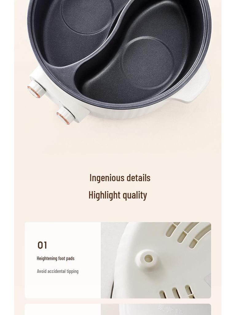 McKen Bear 7L Dual-Speed Electric Cooker with Multifunctional Yin-Yang Hot Pot