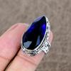 Blue Topaz Genstone Handmade 925 Sterling Silver Jewelry Ring Size 6.5 KKG-485