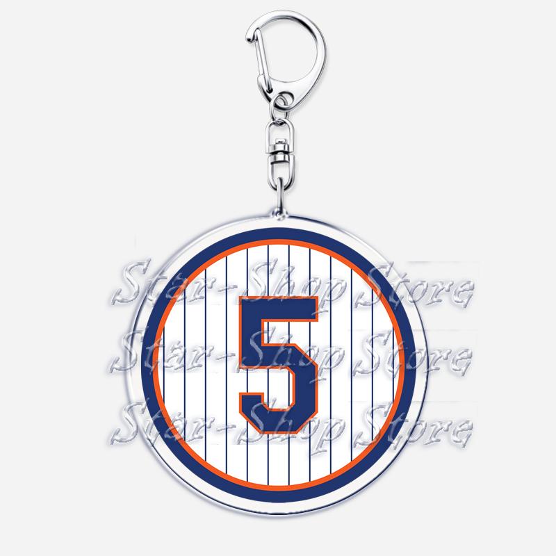 Popular Baseball Jersey Player Number Keychains for Accessories Bag New York Sports Keyrings Jewelry Friends Fans Gifts