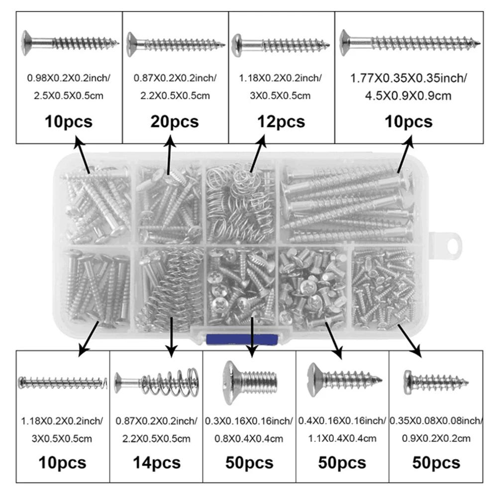 226pcs Professional Electric Guitar Screws for Pickguard Back Plate Mount Bolts DIY Luthier Tool Musical Instruments Parts