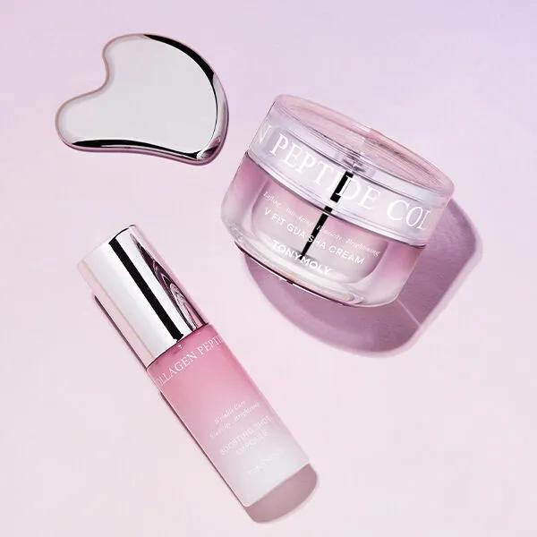 Collagen Peptide Ampoule & Guasha Cream Planning Set