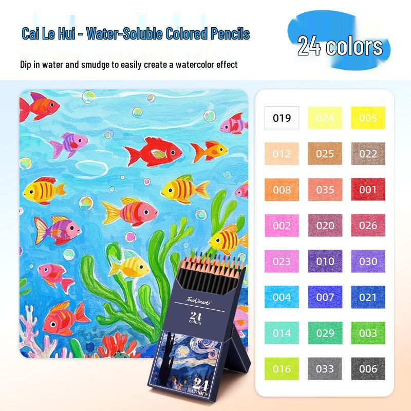 72-Color Water-Soluble Oil-Based Colored Pencil Set for Student Art