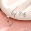 Four-Pointed Star Stud Earrings Women'S Suit Creative Diamond-Encrusted Shell Sea Star Necklace Ice Cream White Zircon Star Ring