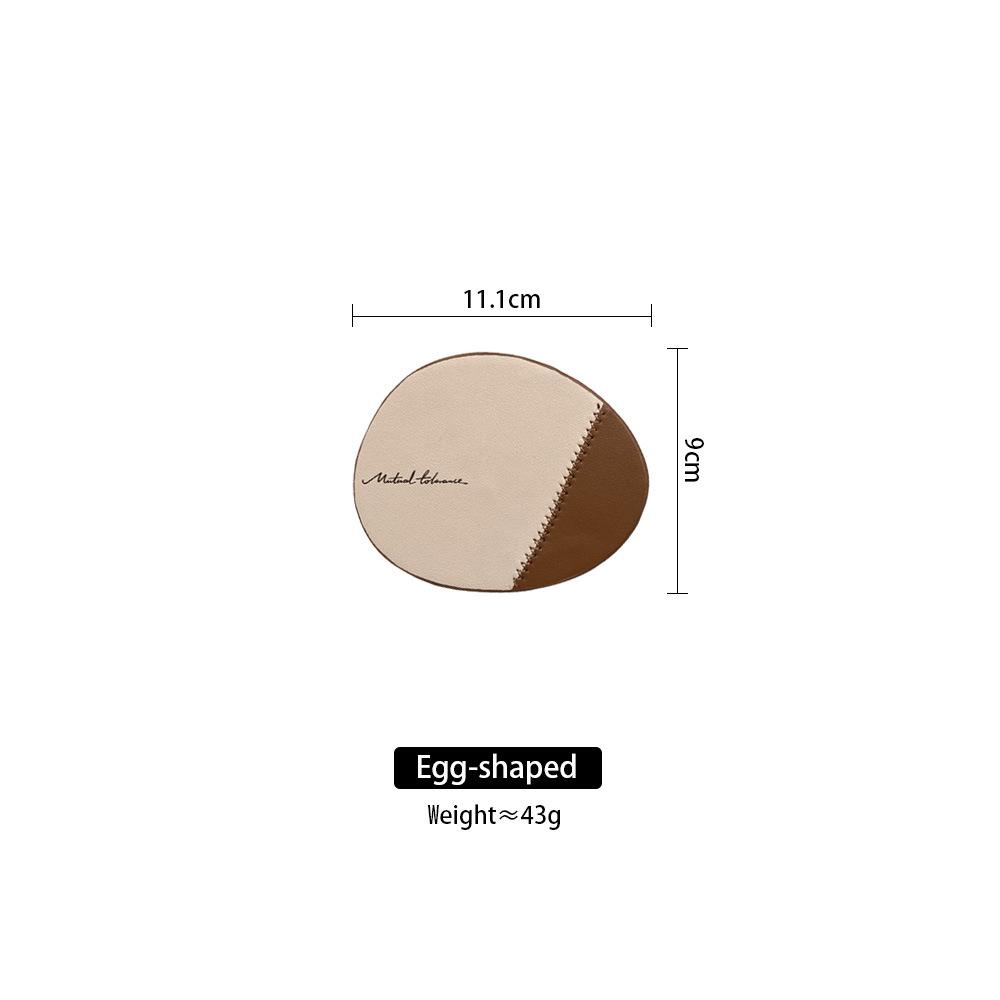 

Stainless Steel Leather Coasters Creative Shaped Non-slip Heat Insulation Mats Simple Household Insulation Durable Coaster