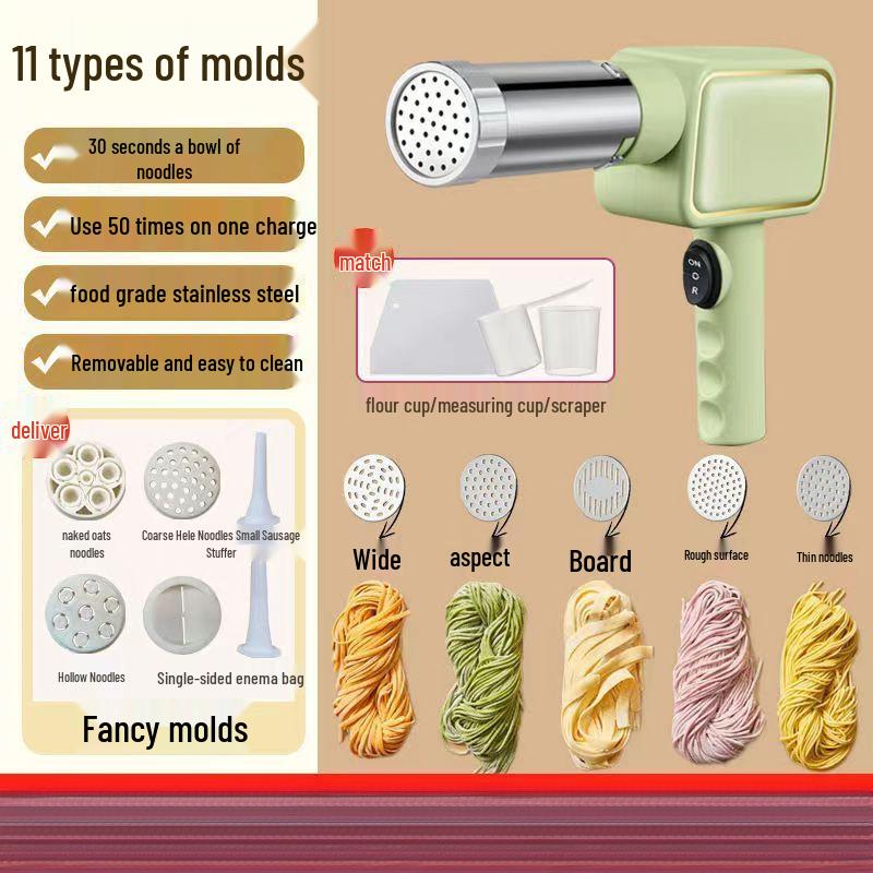 Wireless Small Handheld Automatic Noodle & Dough Press Machine: Multifunctional Home Use