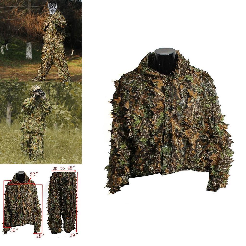 Premium Hunting Camouflage Ghillie Suit 3d Camo Clothing For Jungle Military Training Sniper