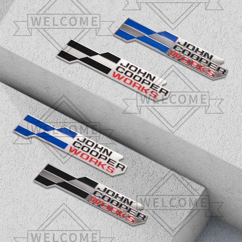 3D Car Stickers John Cooper Works Grille Emblem Auto Body Badge Trunk Decal For Mini Cooper S ONE J01 U25 F57 R53 R55 R56 R58