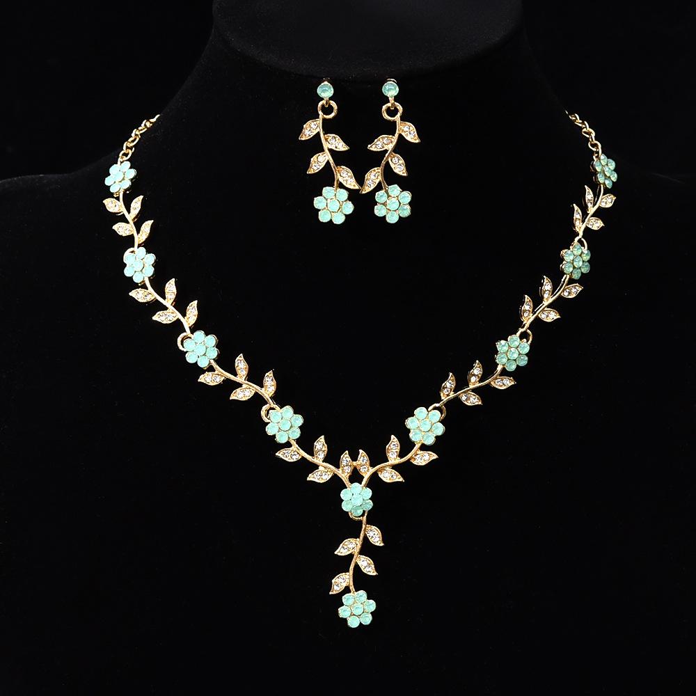 Flower Jewelry Bridal Earrings Necklace Suit Wedding Banquet Clothing Accessories