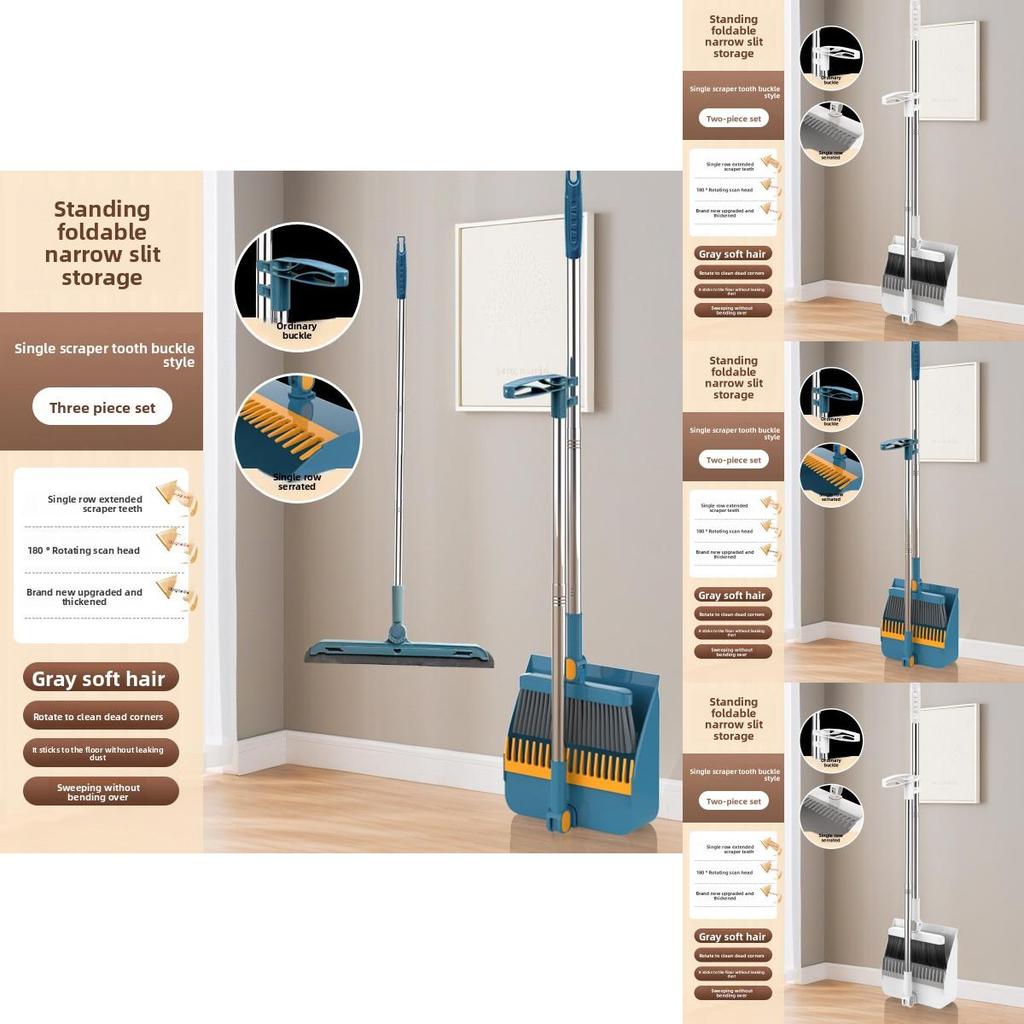 Plastic Broom Dustpan Combo With Hairresistant Head For Household And Commercial Use