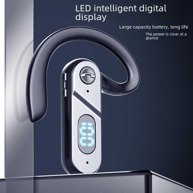 V28 Bone Conduction Wireless Headset: Large Battery, Digital Display, Voice Control, Not In-ear, Ideal for Sports & Business.