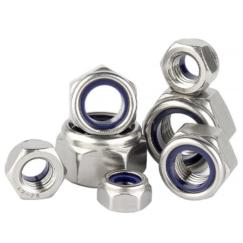 Imperial Zinc-Plated 304 Stainless Steel Nylon Locking Nut - High Strength, Anti-Slip, Anti-Loosening