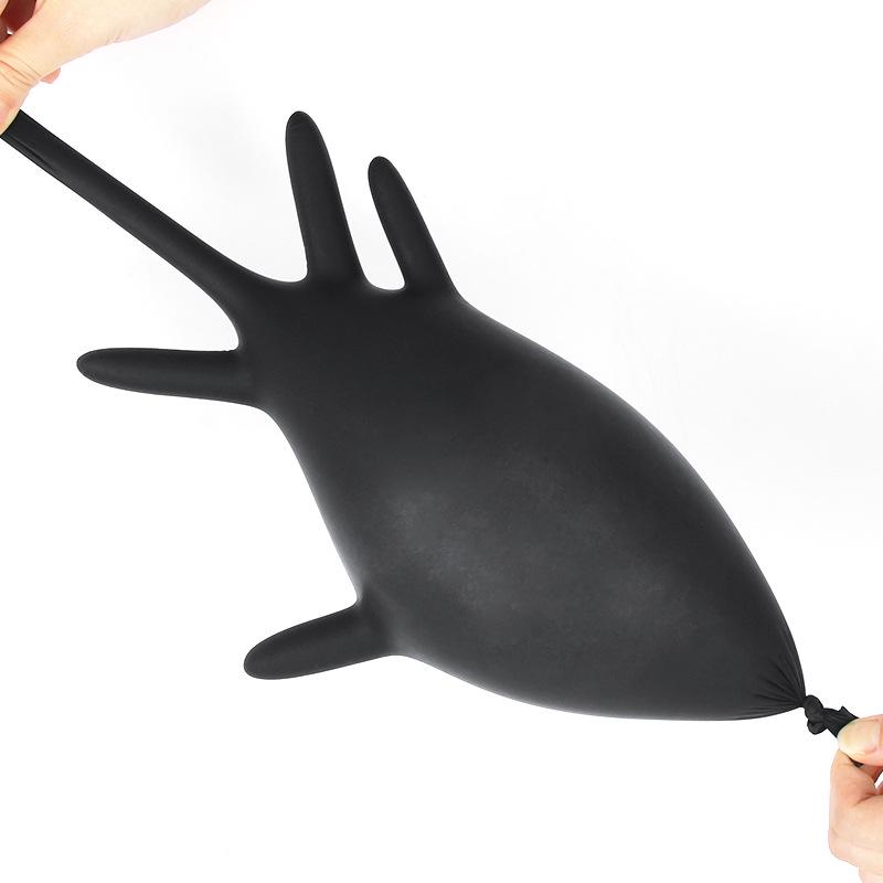 100 Mănuși de Nitril Latex Negru de Unică Folosință pentru Tatuaj și Salon de Frumusețe
