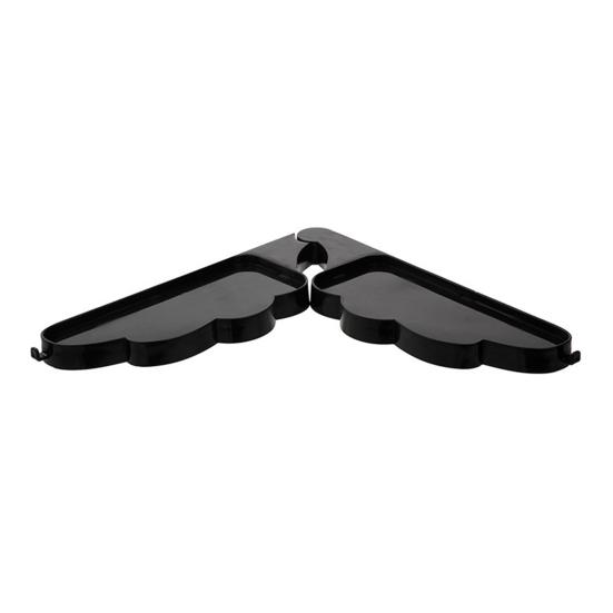 

Полка для ванной комнаты, без дырокола, сильная клейкость, пластиковая компактная корзина для хранения для кухни чёрный