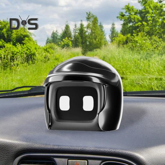 Helm-Auto-Roboter, süßer Fahrkumpel, Roboterfigur, Spielzeugauto, Armaturenbrett, Mini-Ornament, Geschenk für Roboterliebhaber