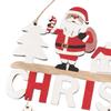 Christmas Wooden Pendant with Bells for Door Sign And Wall Decor