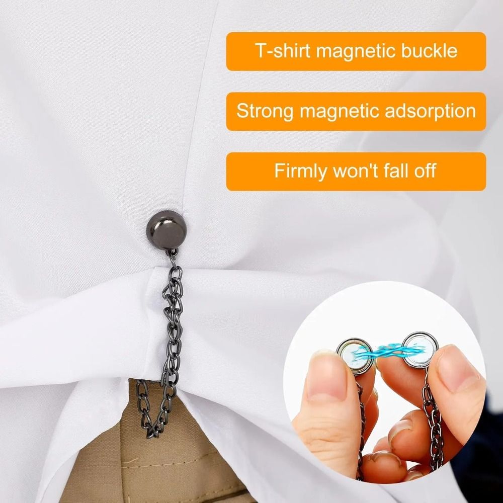 Non-hole Magnetic Clothing Clip Zinc Zinc Alloy Leg Cuff Fixing Pin  Clothing Accessories