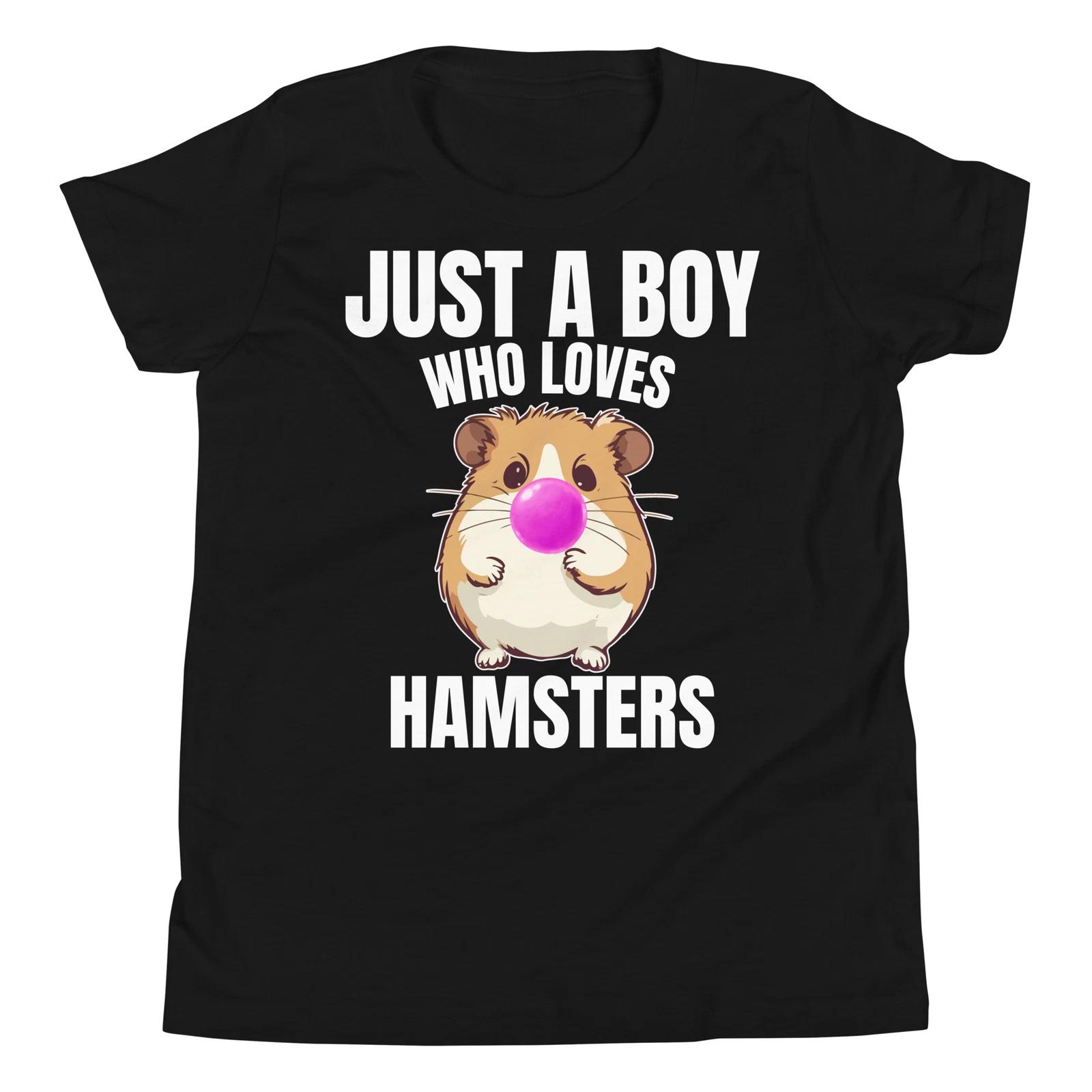 

Just A Boy Who Loves Hamsters Baby Hamster Blowing a Bubble Youth T-Shirt 130