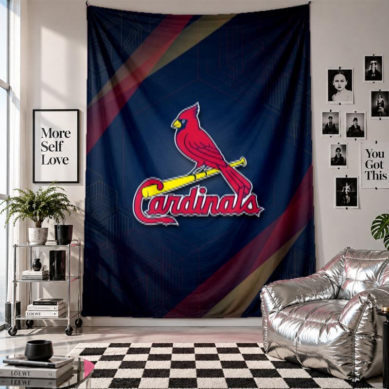 St. Louis Cardinals Wall Tapestry Home Decor Wall Hanging Cloth for Bedroom Living Room Background