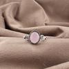 Adorables Bijoux en Pierre Gemme Calcédoine Rose, Bague en Argent Sterling 925, Bague de Guérison Fait Main Cadeau Pour Femmes