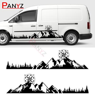 2PCS Car Stickers For Volkswagen VW Caddy MK1 MK2 MK3 MK4 4 3 2 Maxi Kombi Camper Van Graphics Vinyl Decals Tuning Accessories