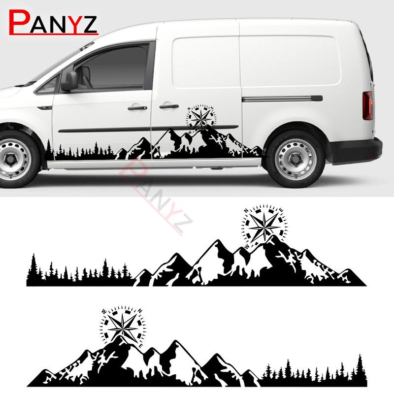 2 STÜCKE Autoaufkleber Für Volkswagen VW Caddy MK1 MK2 MK3 MK4 4 3 2 Maxi Kombi Camper Van Grafiken Vinyl Aufkleber Tuning Zubehör