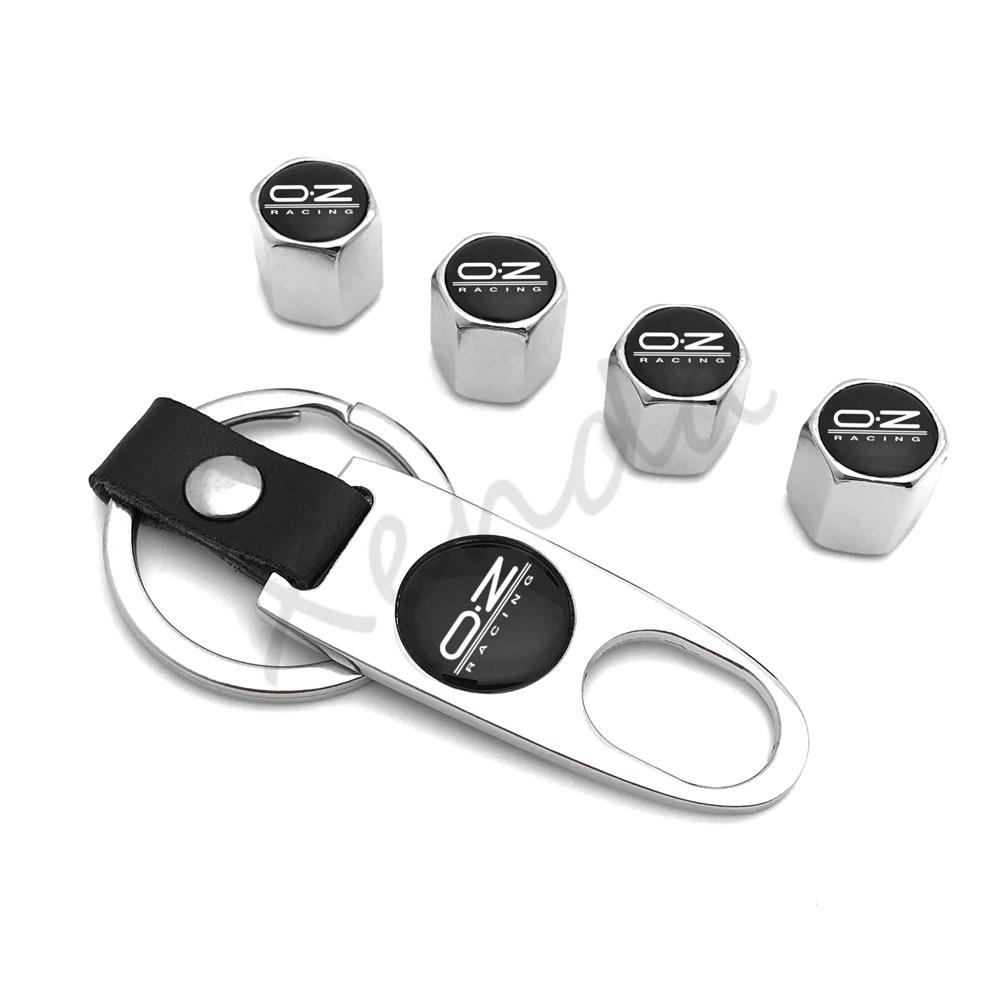 4Pcs OZ Racing Styling Logo Emblem Case Tire Valve Core Stem Caps Anti Theft Finger Car Wheel Tyre Rim Air Cover Car Accessories