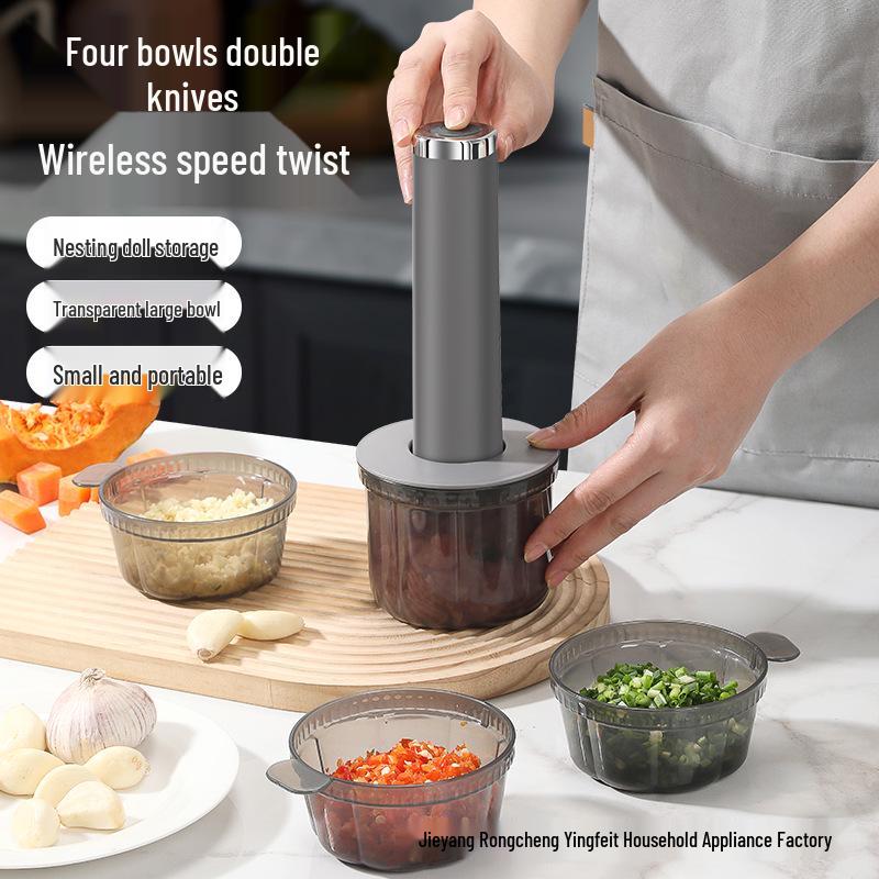 Multifunctional Wireless Meat Grinder & Baby Food Processor - Small Electric Garlic Masher & Blender for Home Use