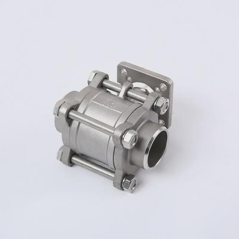 

304 SS Three-Piece High Platform Ball Valve, Internal Thread/Welded, Q11-16P 304 Material DN15 Threaded