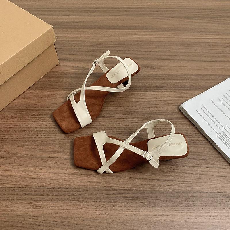 Internet Celebrity Fashion High-heeled Sandals Female Summer 2025 New Open-toed Single Shoes Gentle Fairy Wind Strappy Sandals