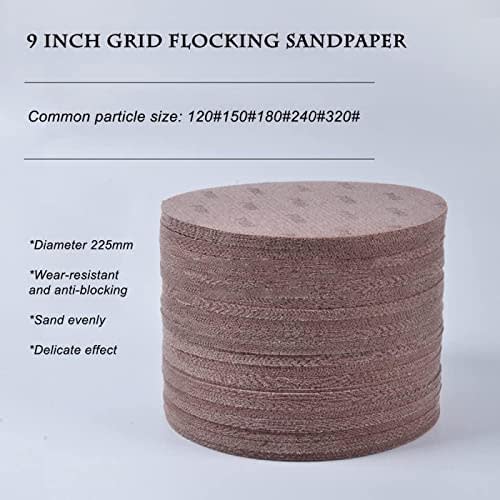 225mm Mesh Sanding Disc, Grit 120-320, Sanding Sheets for Orbital Sanders, Pack of 20 Sandpapers, Long Neck Sander, Drywall Sander, 120 120