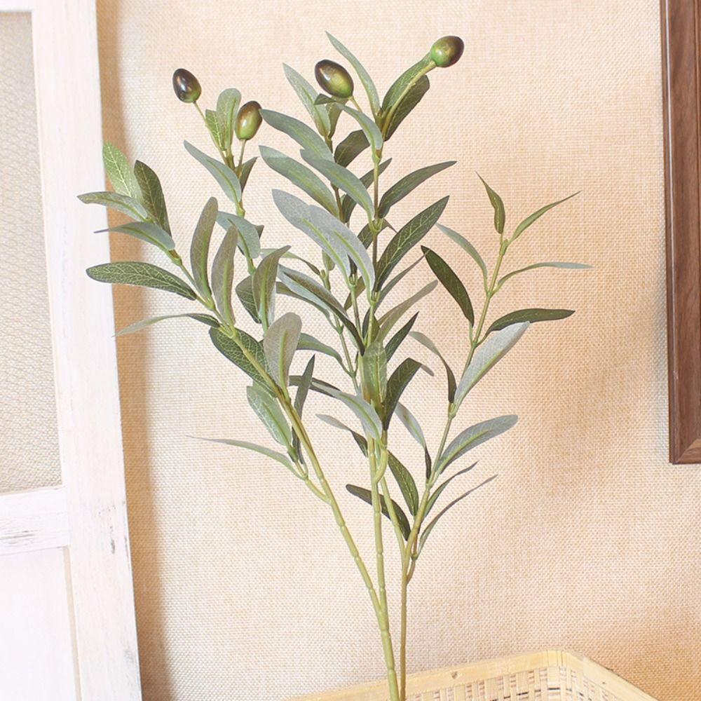 With Olive Fruit Artificial Olive Branch Handmade Fake Olive Tree Branches  Outdoor Indoor