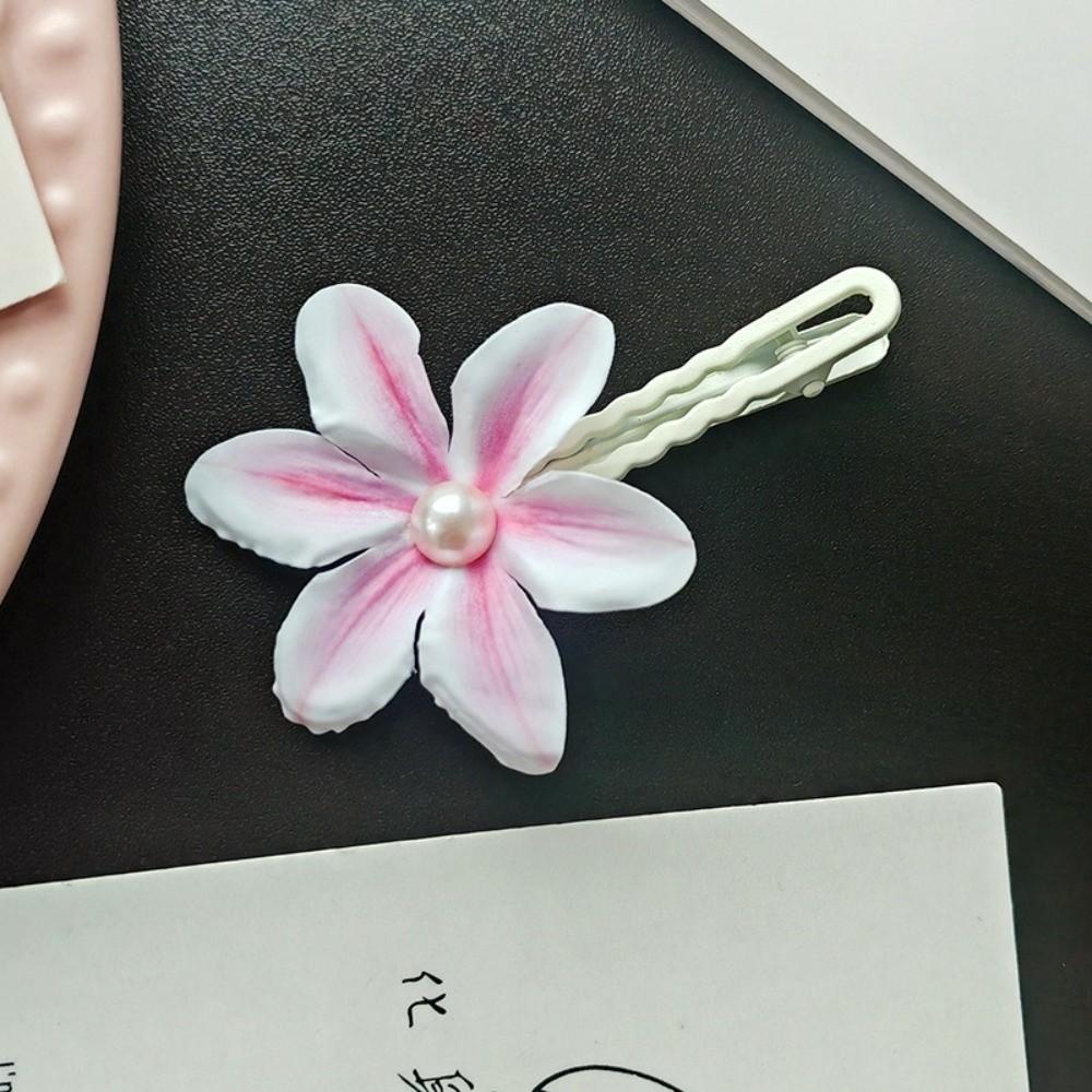 10Pcs Orchid Orchid Hair Clip with Pearl Embellishments Floral Hair Clip Hair Accessory