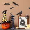 Halloween Black Witch Statue Handmade Guardian of Your Home Gothic Witch Figurine Sculpture Holiday Party Decoration Ornament