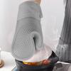 Silicone and Cotton Oven Glove Kitchen Heat Resistant Mitts for Microwave Oven Home Bakery