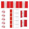 A03F-Plastic DIY For Box Door Buckle Set, 15Pcs Acrylic Hinges Kit Self-Adhesive Latch Buckles No Punch Needed Piano Hinge