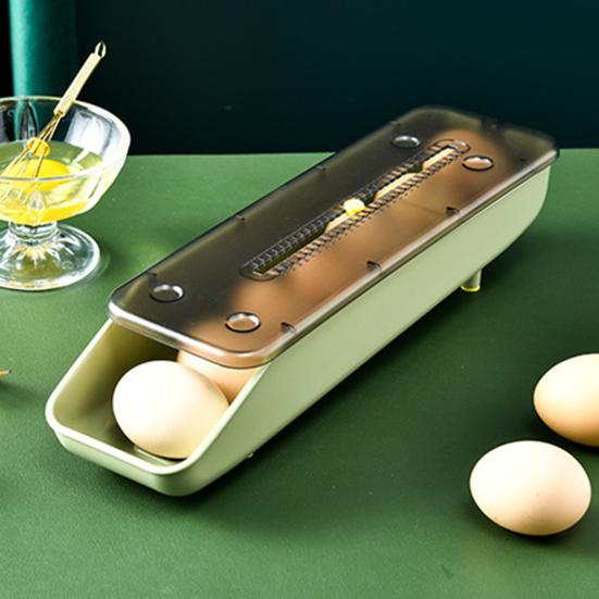 Automatic Rolling Egg Storage Box Slant Design Plastic Kitchen Containers Egg Tray for Home