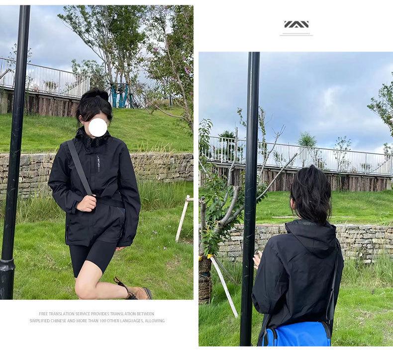 Women's NASA Windbreaker Jacket: Trendy, Lightweight, Detachable 3-in-1 for Spring, Autumn, and Winter. Suitable for Mountaineering.