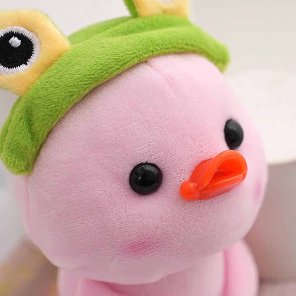 12cm Cute Little Doll Plush Toy with Hat Duck Rabbit Frog Pendants Gifts