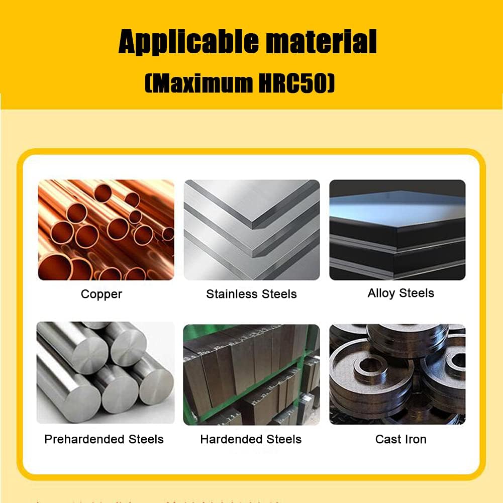 AUTOTOOLHOME 1/4" Carbide Square End Mill for Micro Grain Carbide Milling Cutter for Alloy Steel Hardened Steels 4 Flutes HRC50 (1, 1/4 In)