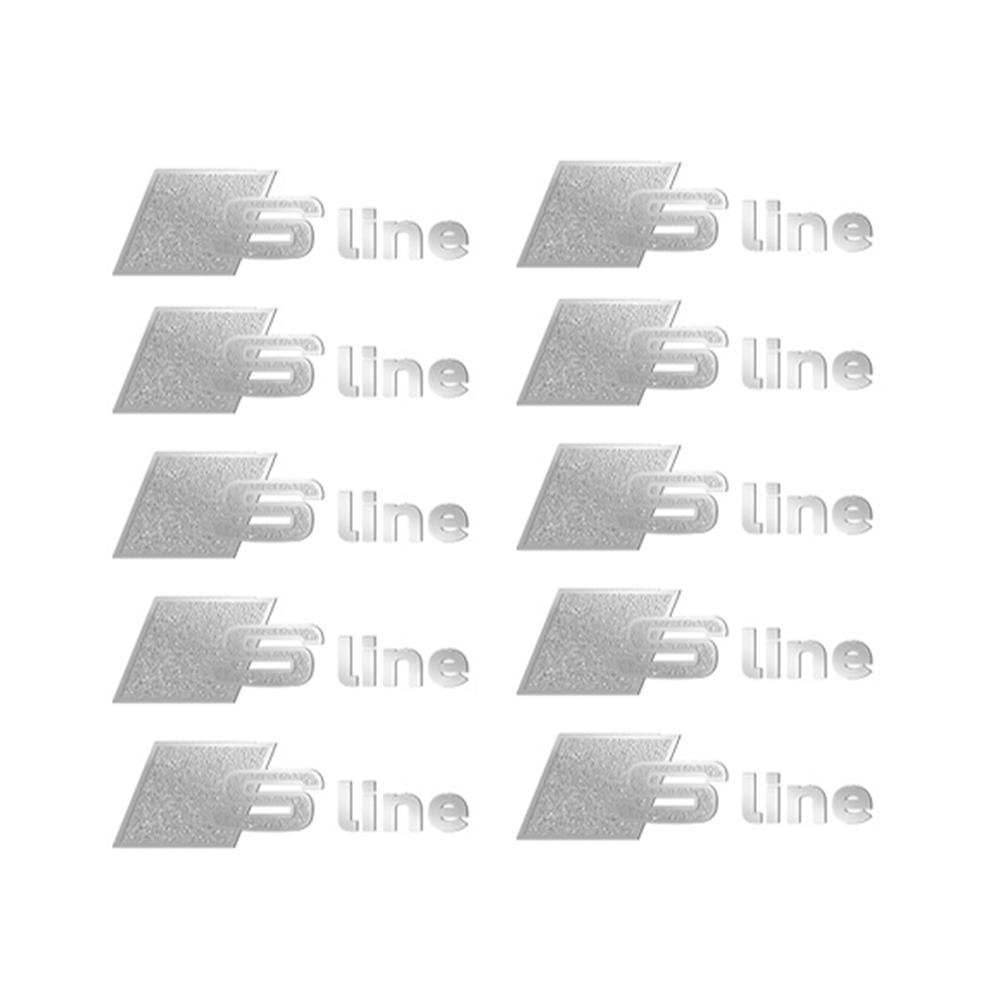 2026 2/5/10PCS Car Aluminum Sticker Interior Badge Decal Decoration For S1 SLINE A3 Q5 B9 A2 C6 A4 B8 8P 8V B6 A5 A6 C7 Q7 RS TT Q8 2x