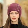 Warm Hat Women's Knitted Wool Hat Ear Protection Warm Winter Windproof Fashion Pullover Hat
