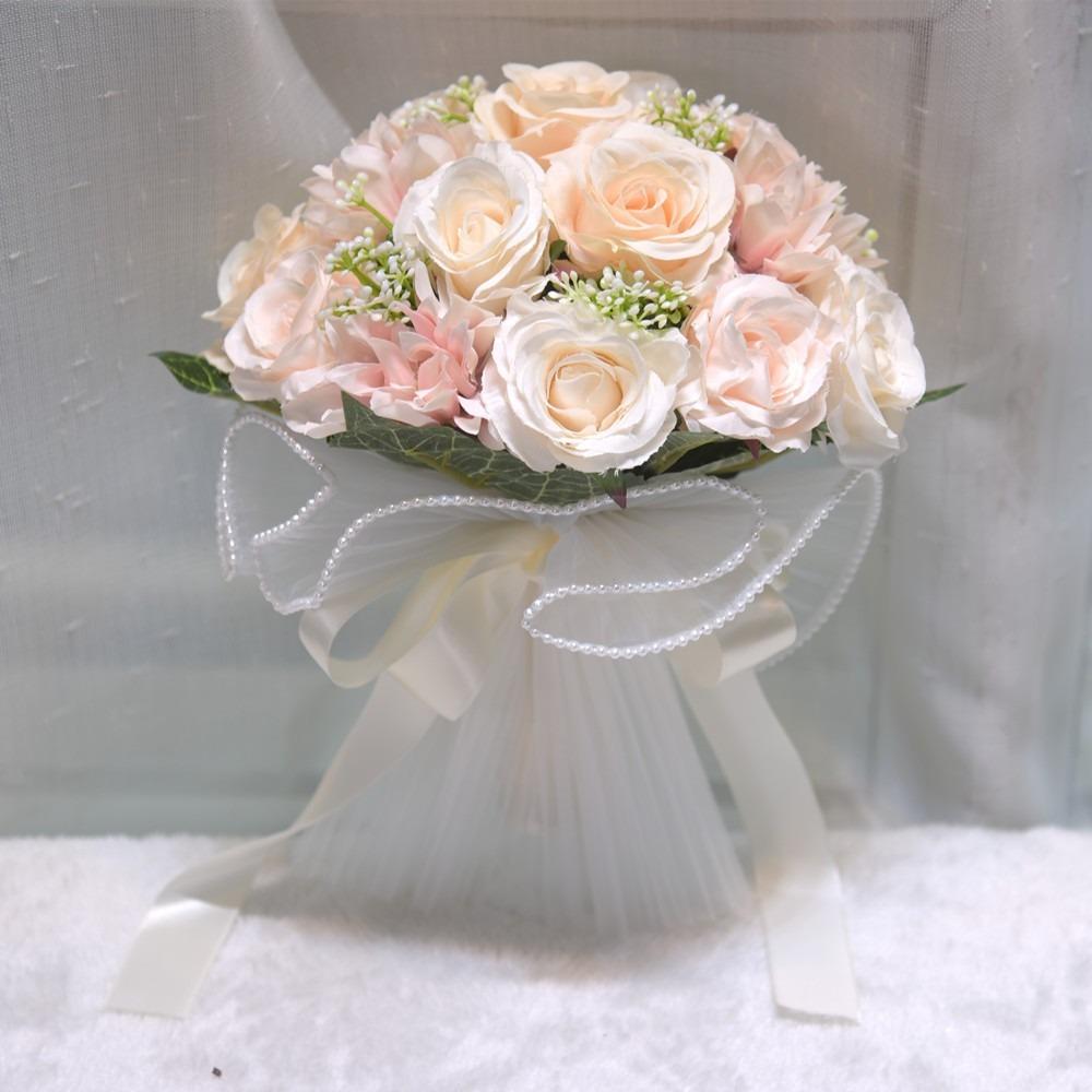 Baby s Breath Romantic Wedding Bouquets Exquisite White Rose Bouquet Bridal Bouquet  Bridal Shower