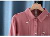 Double-Layer Gauze Floral Embroidered Long-Sleeve Autumn Shirt for Women
