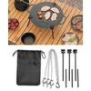 Aluminiumlegering Beugel Barbecue Statief Stand Buiten Bakplaat Grill Afneembaar Grill Verticale Statief Grill Barbecue Grill