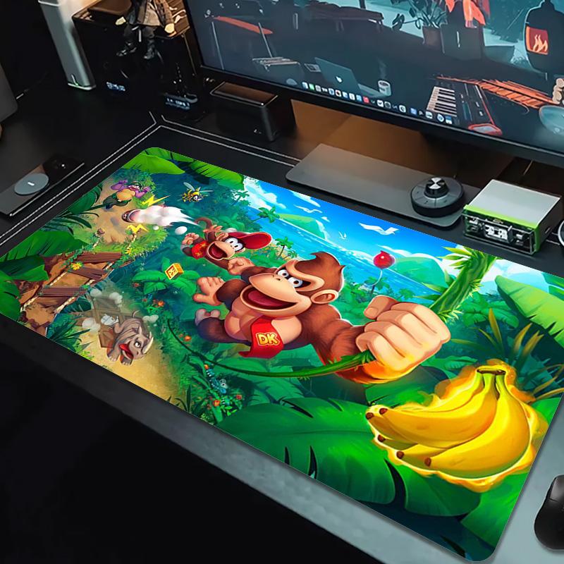 Donkey Kong Color Mouse Pad Large Gaming Table Cushion Non-slip Laptop Tablet Big Mousepad XXL Mat Mini PC Playmat With Lock edge