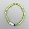Silver Vihu Peridot Crystal Bracelet with Witch's Workshop Crystal In Its Bite
