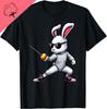 Funny Fencing Player Bunny Kids Womens Men Easter Fencing T-Shirt Cotton Kawaii Breathable and Comfortable Camisas