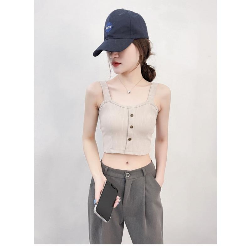 Rayon Short Padded Camisole Tank Top