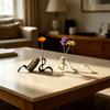 3D Printed Wave Bookshelf, Modern Abstract Ribbon Style Book Stand, Elegant Desk Organizer for Book Magazines, Flower Vase Home Office Decor